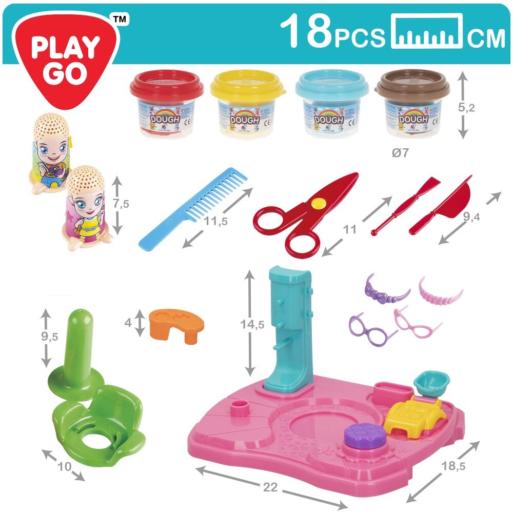 Plastilina para niños juego de plastilina peluquería playgo