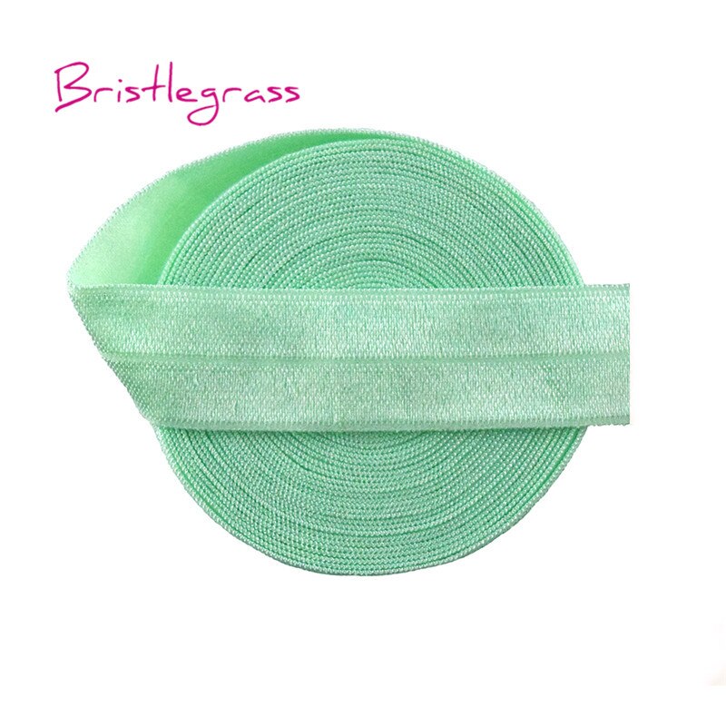Bristlegrass 10 yard combo 3/4 " 20mm effen kleur foe vouw over elastische spandex satijnen band haarelastiek hoofdband kant trim diy naaien