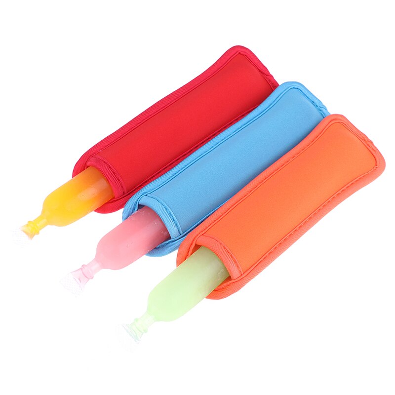 10 Stks/partij Willekeurige Kleur Herbruikbare Popsicle Tassen Ice Pop Mouwen Antifreezing Mouwen