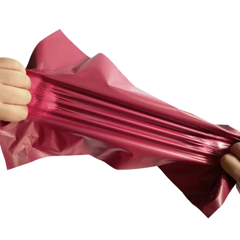 50Pcs Biodegradable Brown Red Express Packing Bag Thicken Logistics Waterproof Clothing Mailing Postal Bags Courier Pouch