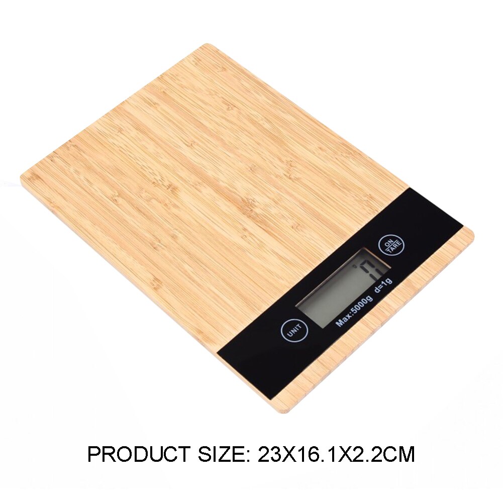 Bamboo Wood Scale Kitchen Measuring Digital Scales Electronic Food Scales Tools for Kitchen Measuring Accessories