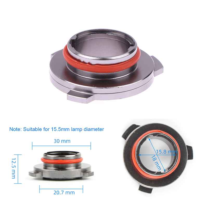 Adaptador de Base para bombilla de faro LED de coche, soporte de enchufe HB4/HB3/H11/H7/H4/H3/H1, Clips de sujeción para lámpara de cabeza, 1 unidad: Negro