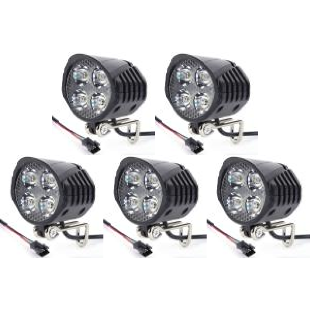 Luz de bocina para bicicleta eléctrica de 48V, faro LED para patinete eléctrico de alta potencia, lámpara frontal impermeable, accesorios para ciclismo al aire libre: plum