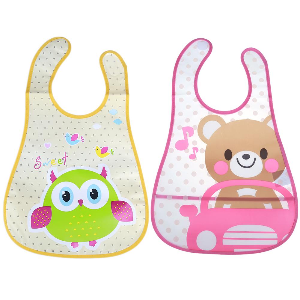 Cute Cartoon Baby Kids Bibs Waterproof Saliva Towel Feeding Bandana Apron