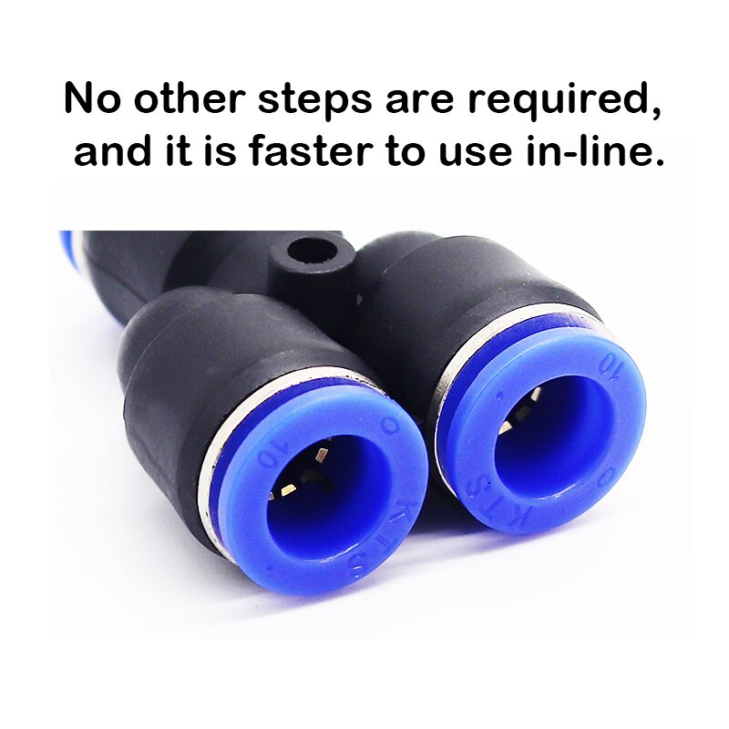 4-10PCS Pneumatic Fittings PY4 PY6 PY8 PY10 PY12 PY14 PY16 Air Piping Y Adapters One Touch Quick Release Fitting Connector
