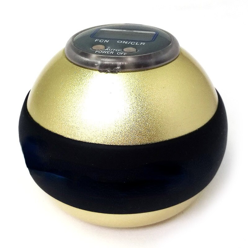 Ejercitador de mano giroscopio contador de bolas, Bola de fuerza de muñeca, bola giroscópica, brazo de Metal, ejercitador de relajación muscular, gimnasio de arranque automático: Gold