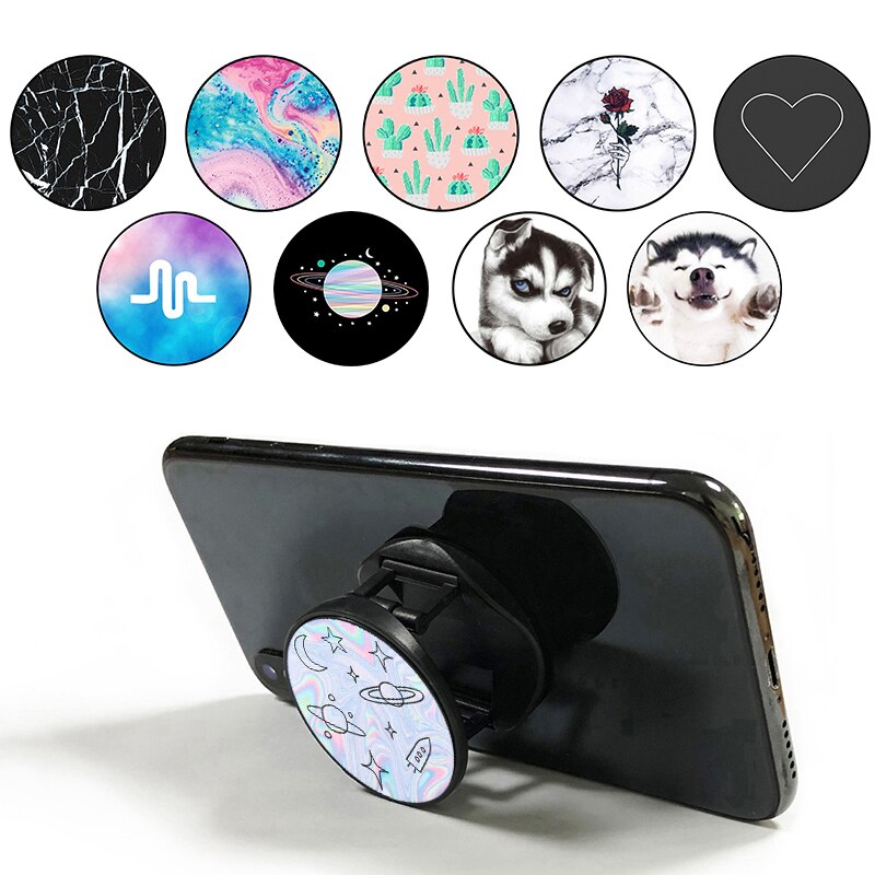 Bonito Dos Desenhos Animados Suporte Dobrável Bolso Tomada попсокет Shell Portátil Expansão Hot Mobile Phone Holder Para iPhone 11 12 Pro Max