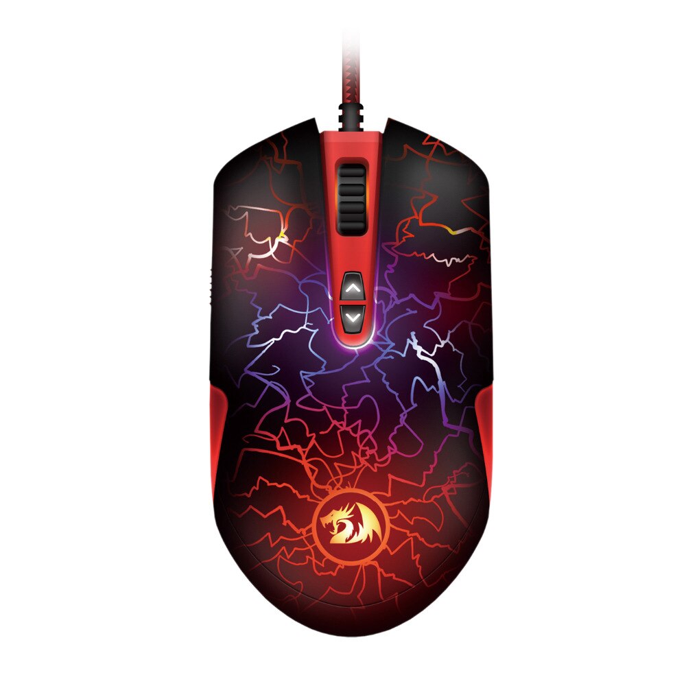 Redragon M701 Lavawolf 6400DPI Optical Gaming Mouse 7 Programmable Buttons LED Gaming Mouse: Default Title