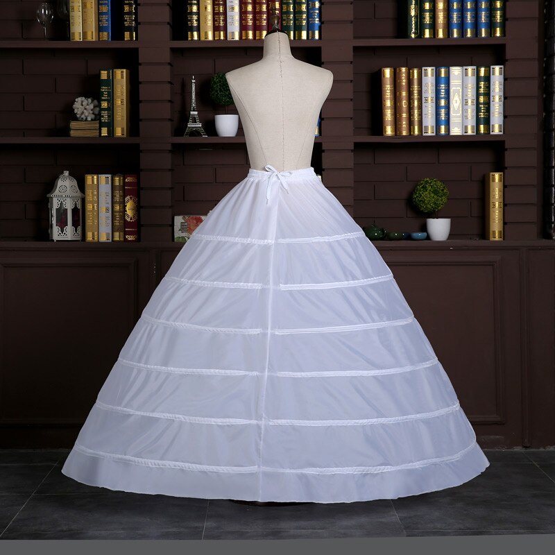 Offre Spéciale 6 cerceau jupon sous-jupe pour robe de bal robe de mariée sous-vêtements accessoires de mariage Crinoline