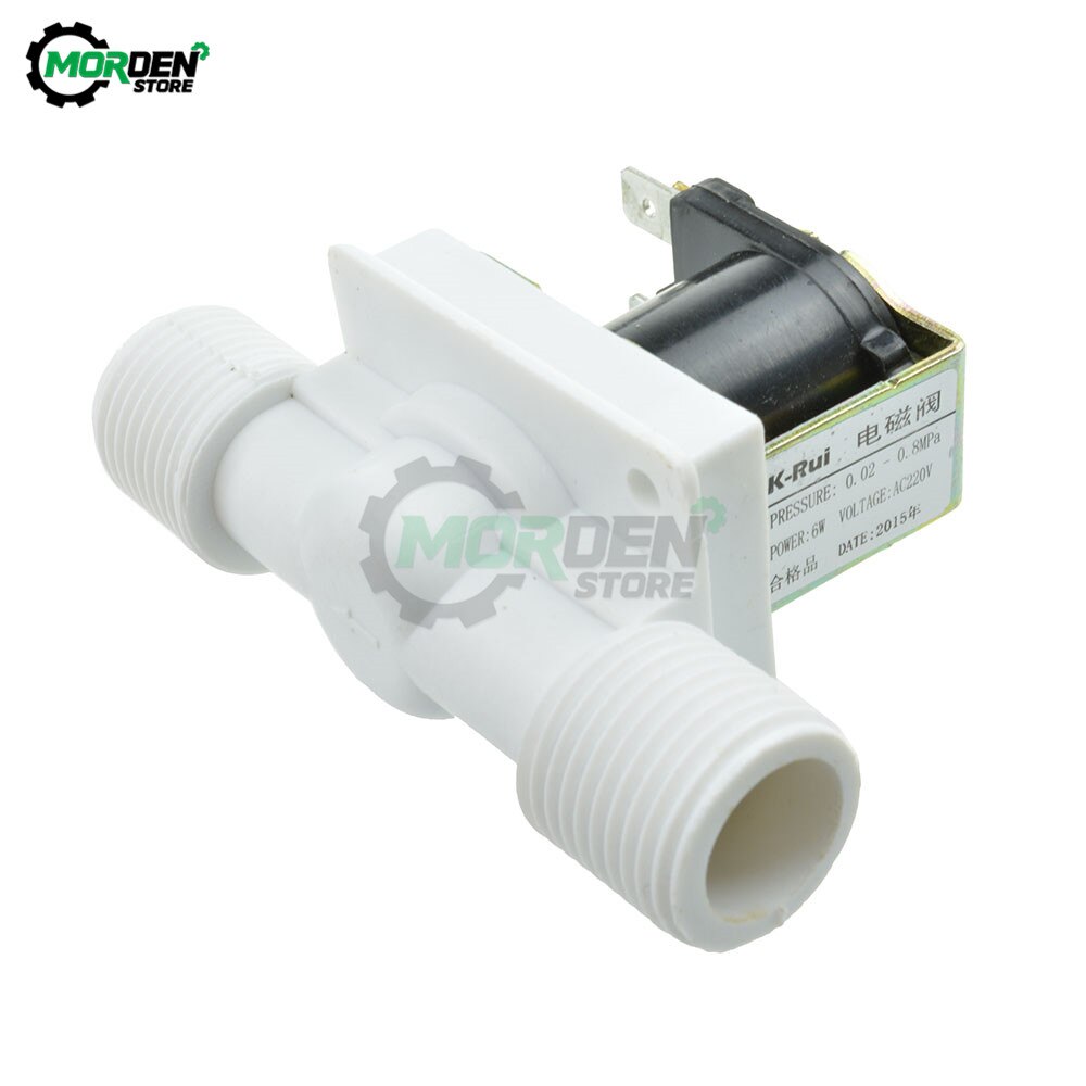12V 24V 220V 1/2" Plastic Solenoid Valve Magnetic Washing Machine Dispenser Drinking Water Pneumatic Pressure Controller Switch