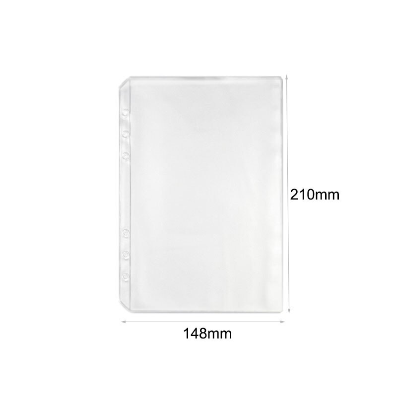20PCS A5 Binder Rings Notebook PVC Zipper Bag Cards Holder Transparent Separated Planner Pockets Organizer Filing Accessories: A5