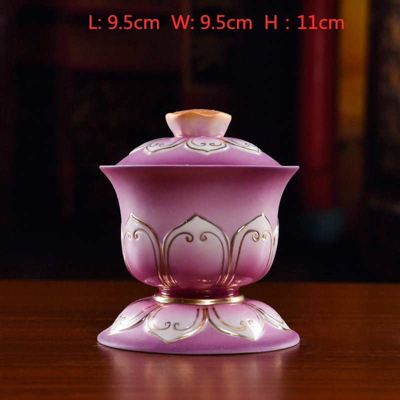 1 Pc Chinese Stijl Boeddhisme Heilige Water Cup Keramiek Guanyin Waterzuivering Cups Aanbidding Boeddha Mokken Boeddhistische Leveringen: C3