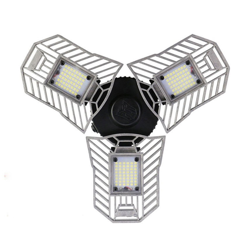 Hoge Intensiteit E27 60W 6000LM Led Vervormbare Lamp Garage Licht AC170-265V Led Mijnbouw Lampen Voor Garage/Zolder/ kelder/Home