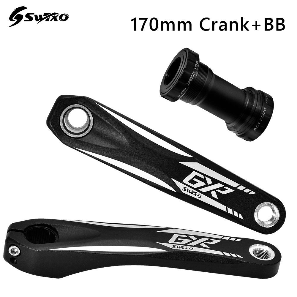 SWTXO MTB Cranks Arms for Bicycle Crankset Bottom Bracket MTB Crank 170/175mm Chainring Crown 32T 34T 36T 38T Teeth for Sram xx1: 170mm Crank with BB