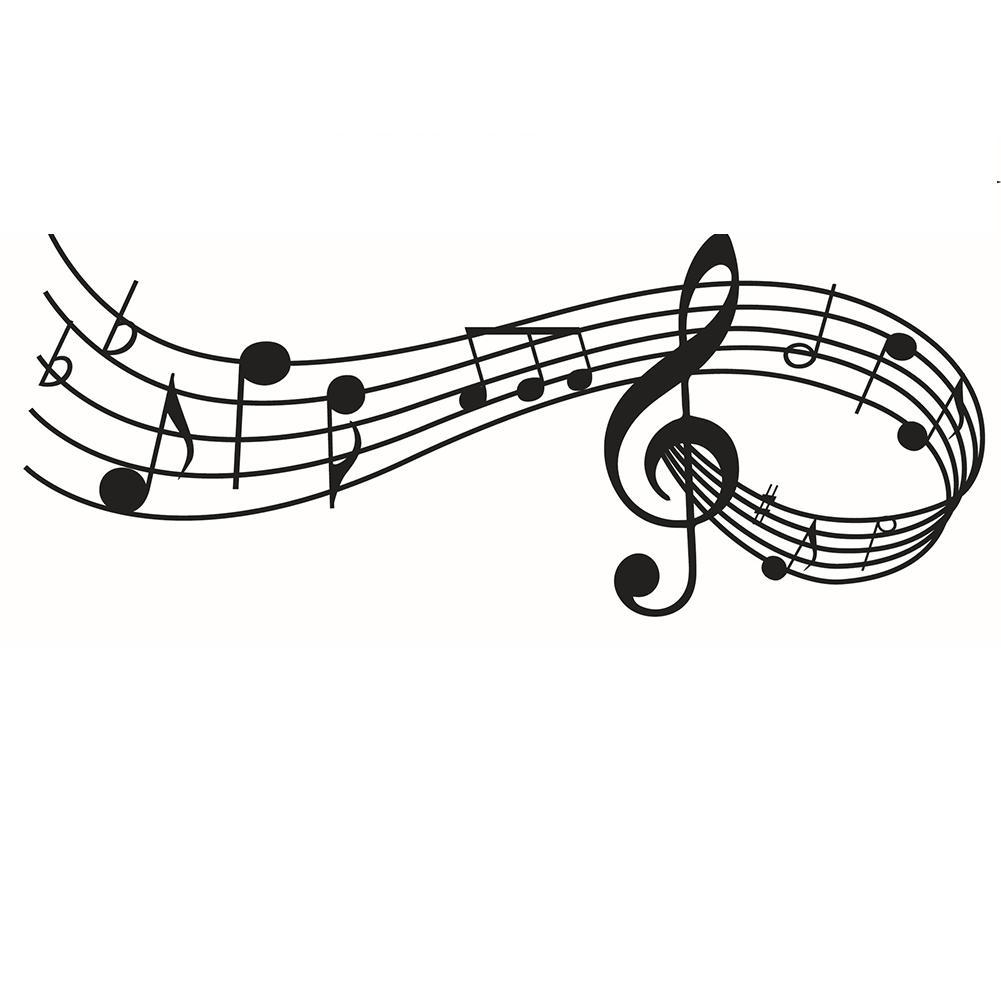 Wall Sticker Decor Music Notes Melody Wall Bedroom Decoration Door Musical House Window Office Wall Christmas Room Decor S4K3