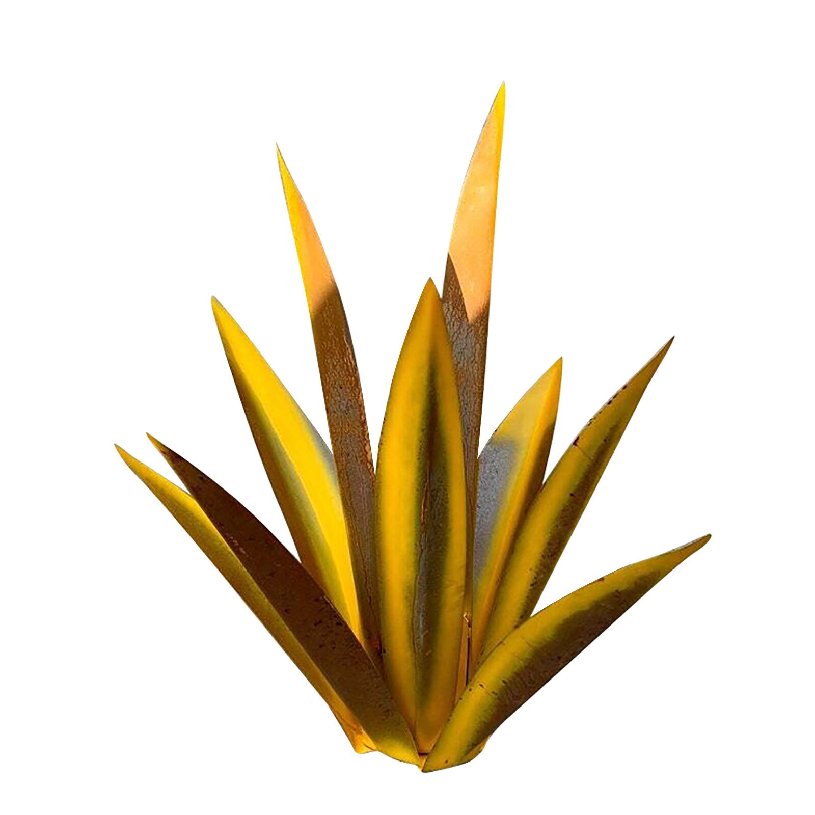 Sculpture rustique en métal avec 9 feuilles de Tequila, décoration de jardin, signes de jardin, 27cm/35cm/65cm