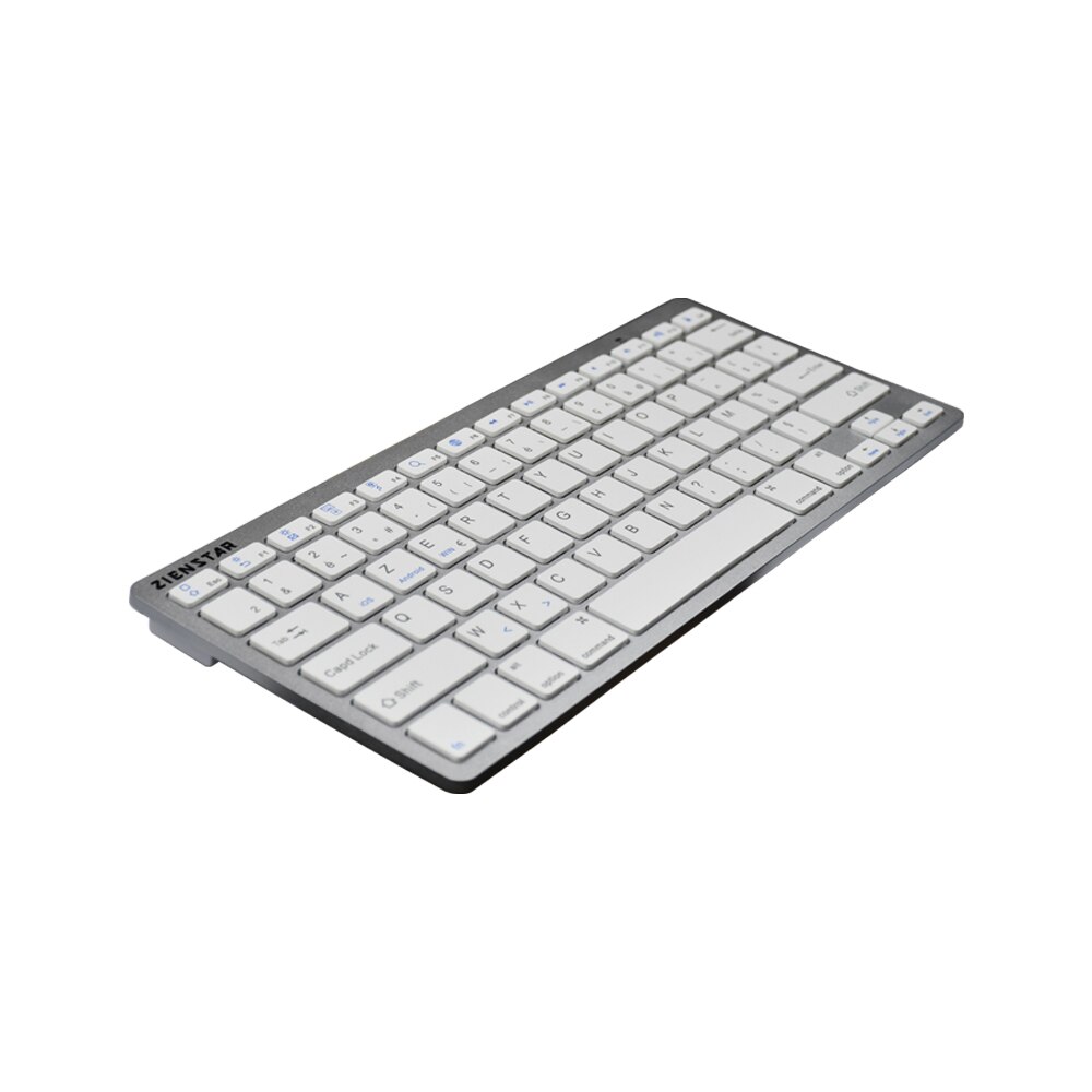 Zienstar AZERTY French Language Ultra slim Wireless Keyboard Bluetooth 3.0 for Ipad Iphone Macbook PC Computer Android Tablet