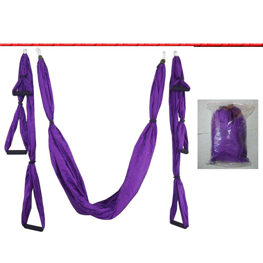 Aerial yoga hængekøje 6 håndtag rem hjemme gym hængende bælte swing anti-tyngdekraft antenne trækkraft enheder