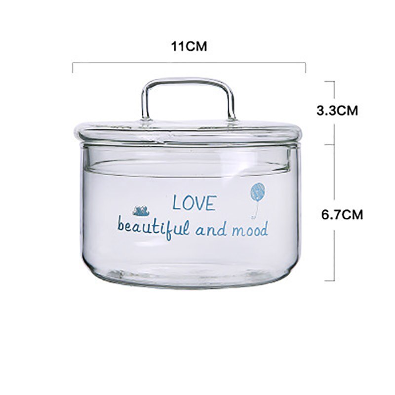 Stackable Glass Storage Jars Heat-Resistant Food Airtight Container Coffee Mason Jar Cereal Dispenser Kitchen Storage Organizer: F with cover