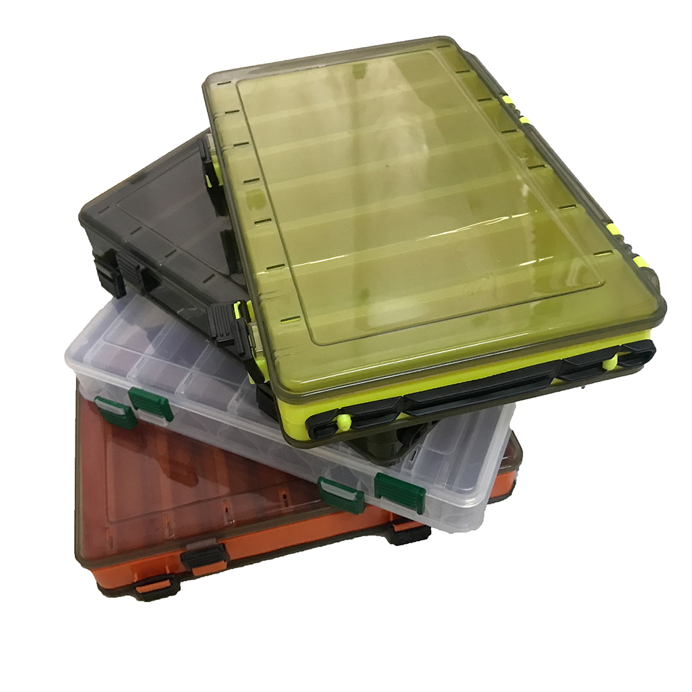 Fishing Lure Box Tackle Box Double-decker Sub-bait Box Portable Bait Fishing Gear Storage Box Double Sided Tackle Box