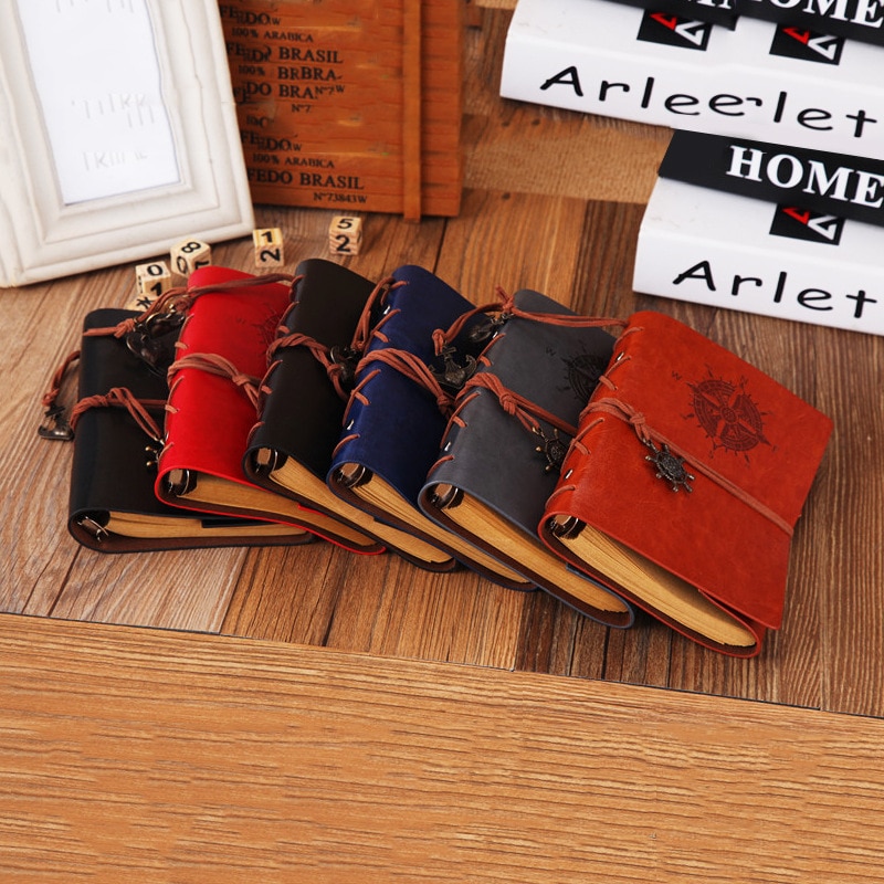Vintage Piraat Dagboek Notebook Agenda Met Faux Leather Cover Loose Leaf Note Book voor School Briefpapier of Reiziger