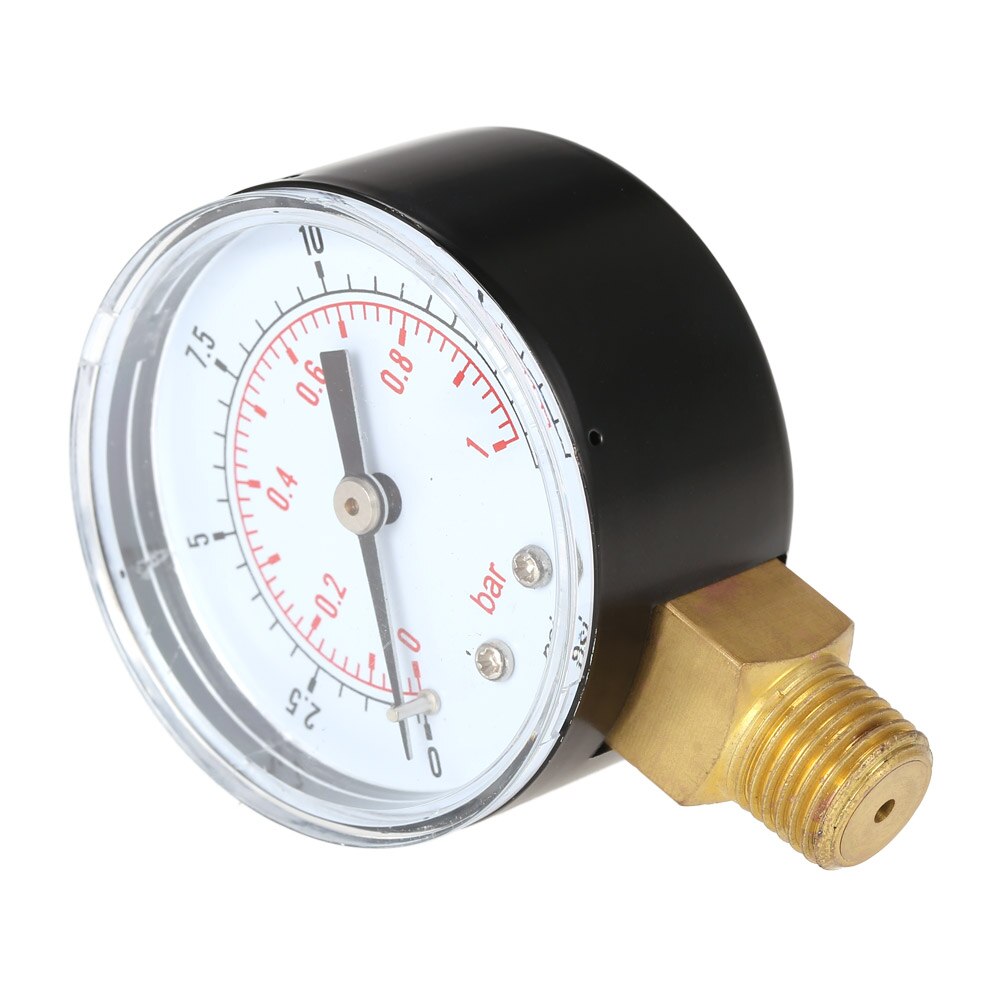 50mm manometer 0~15psi 0~1bar Water Pressure Dial Hydraulic Pressure Gauge Meter Manometer 1/4" NPT Thread manometre pression