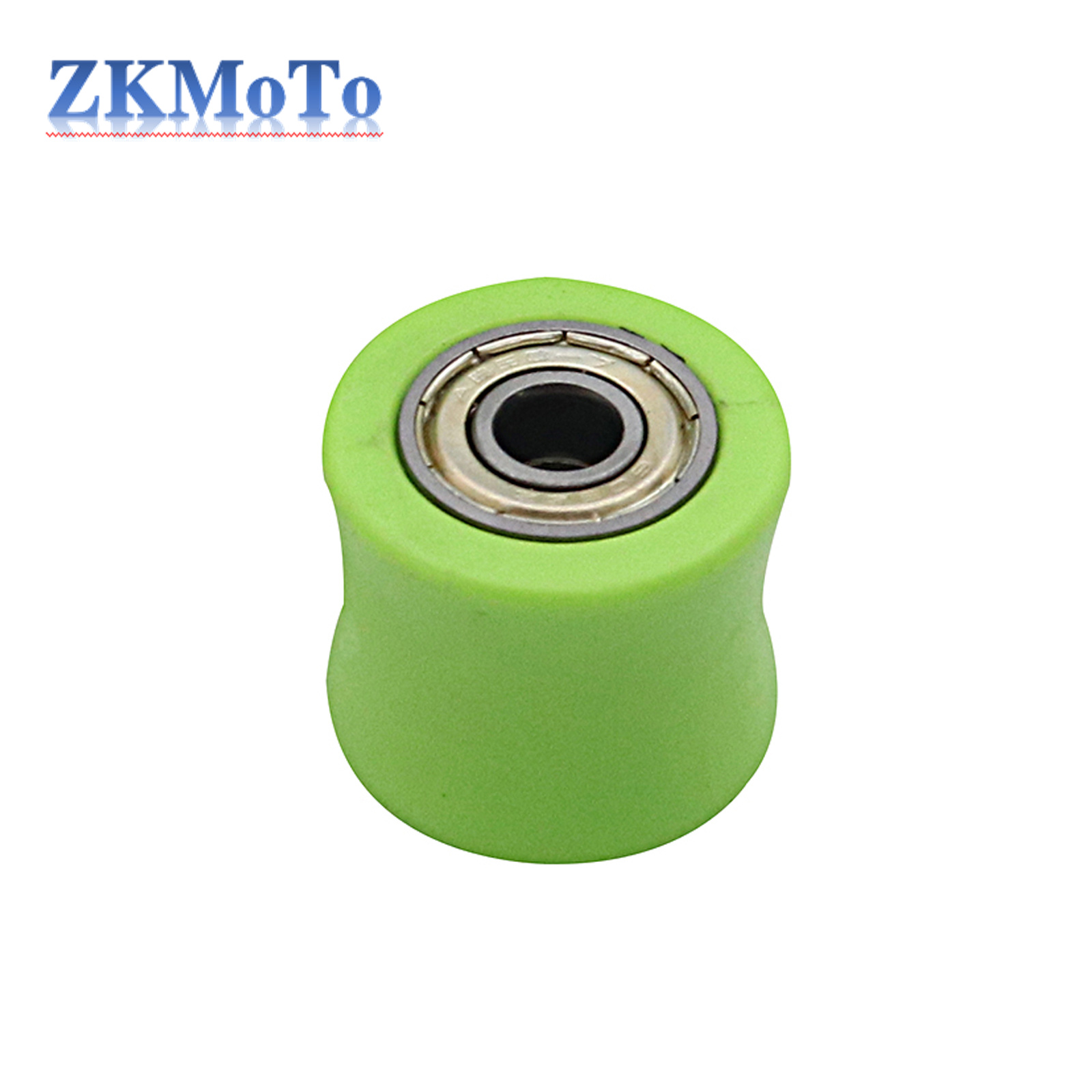8Mm 10Mm Aandrijfketting Roller Katrol Wiel Schuifregelaar Spanner Wielgeleider Voor Pit Dirt Street Bike Motorfiets Crf Yzf Klx Rmz Exc: green