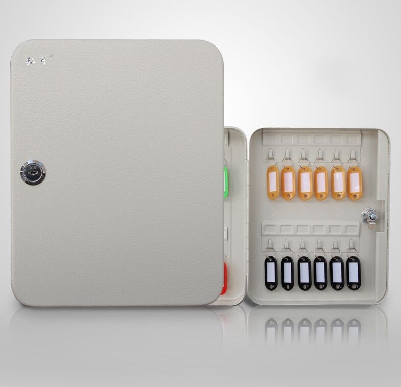 Wall Mounted Key Cabinet Password Lock Security Keybox Storage Box Contains 48 key card For Company Home Office Hanging Car Keys