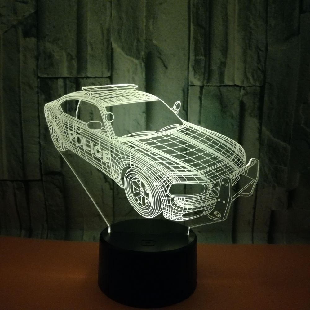 Auto Model 3D Led Lamp Verlichting Slaapkamer Usb Slaap