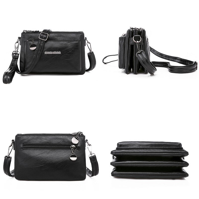Oude tang casual schoudertassen voor vrouwen multi-pocket rits tas luxe handtassen vrouwen crossbody tassen
