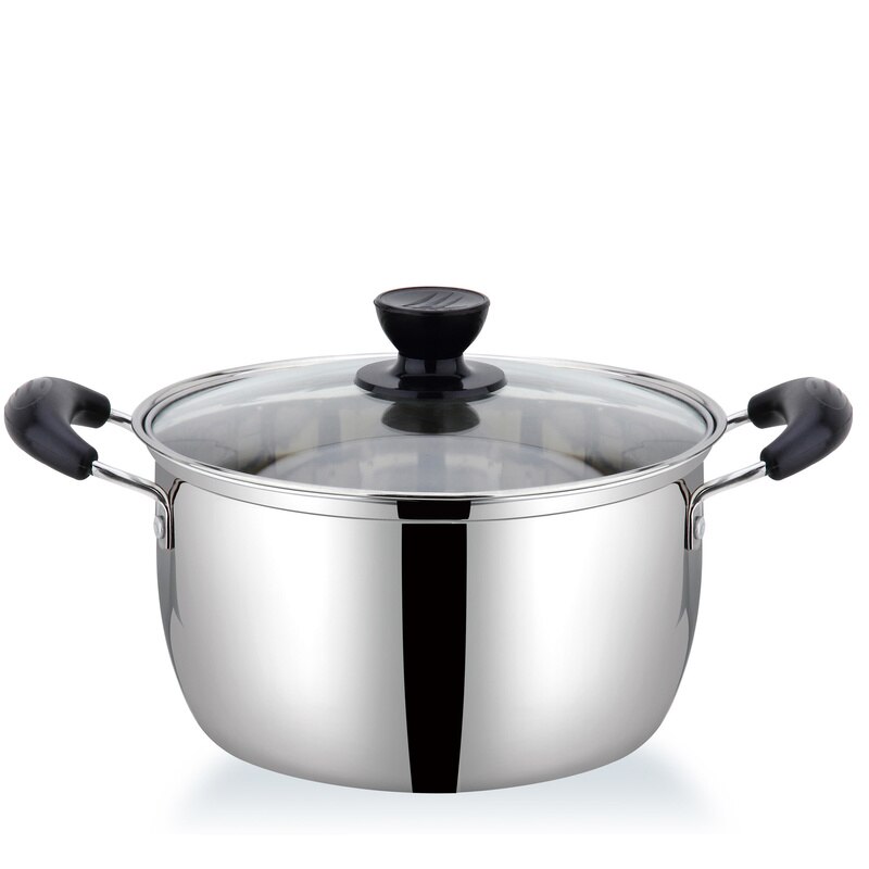 Gryder i rustfrit stål gryde 1.5l-4l dobbeltbund suppe gryde ikke-magnetisk madlavning multi-purpose køkkengrej non-stick pan almindelig brug