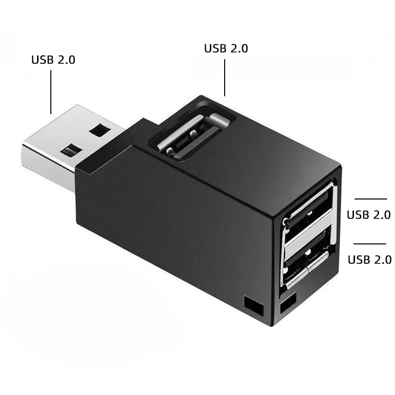 USB Hub USB 3.0 Hub 2.0 Multi USB Splitter Adapter Mini 3 Poorten Hoge Snelheid 3 Hab usb3.0 HUB Poort USB-Hub Expander Voor PC: WIT