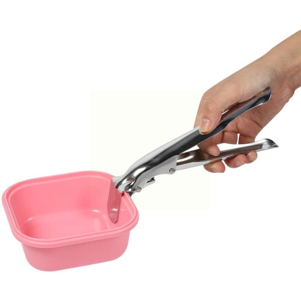 Steel Bbq Grate Lifter Gripper Anti Plate Clamp Tool Pan J2l3