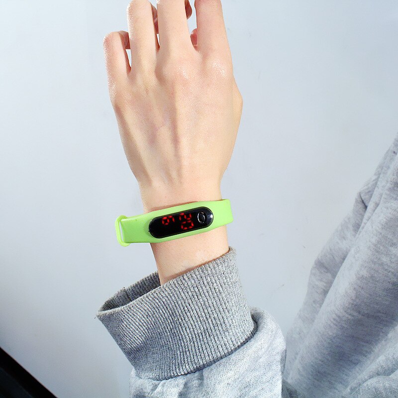 Candycat mini led armbandhorloge sporthorloge herenhorloge dameshorloge koppelhorloge kinderhorloge student elektronisch horloge: Muntgroen