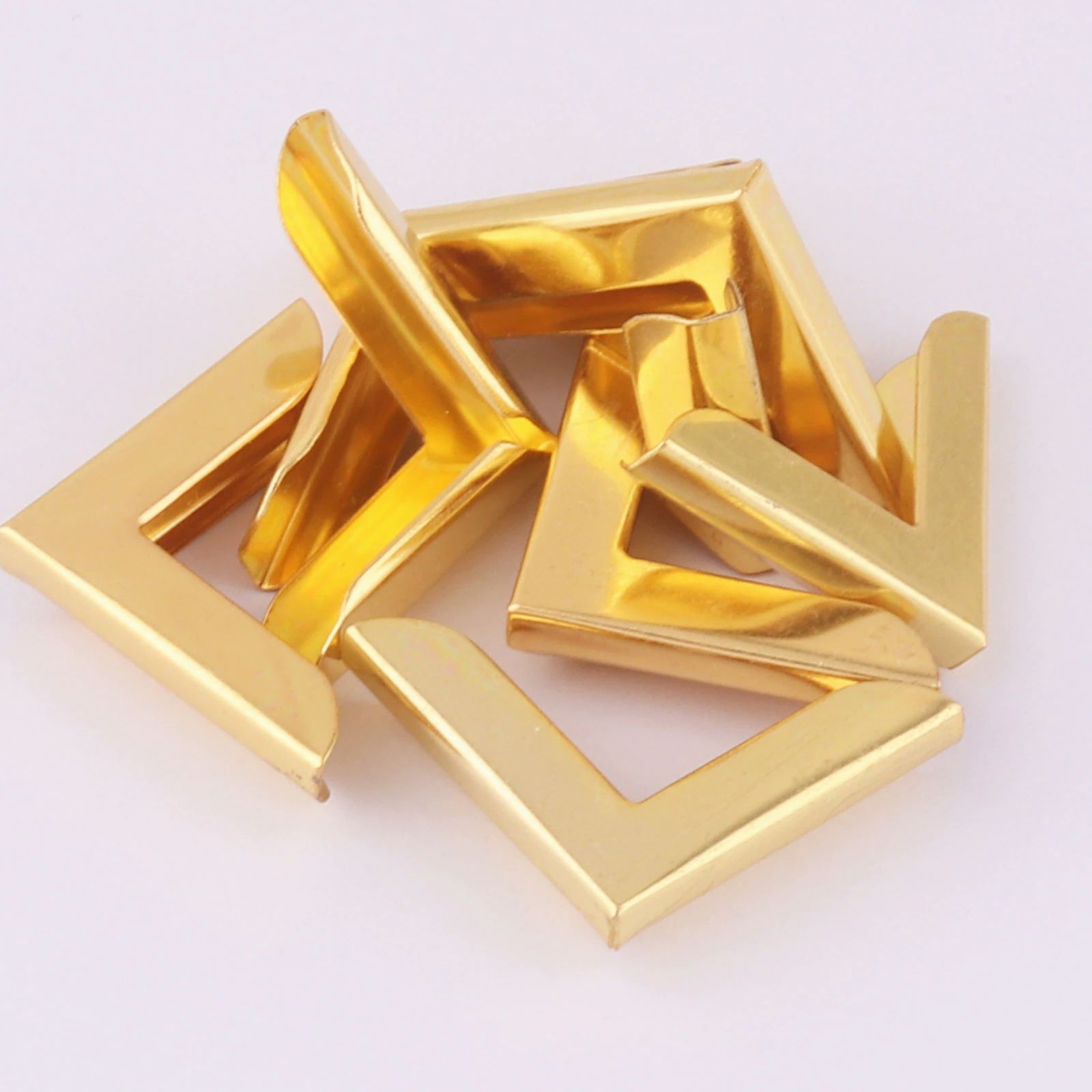 25Mm Gold Iron Hoek Bescherming Hoeken Vintage Doos Hoek Decoratieve Hout Hoek Bronzen Boek Hoek Clip 20Pcs