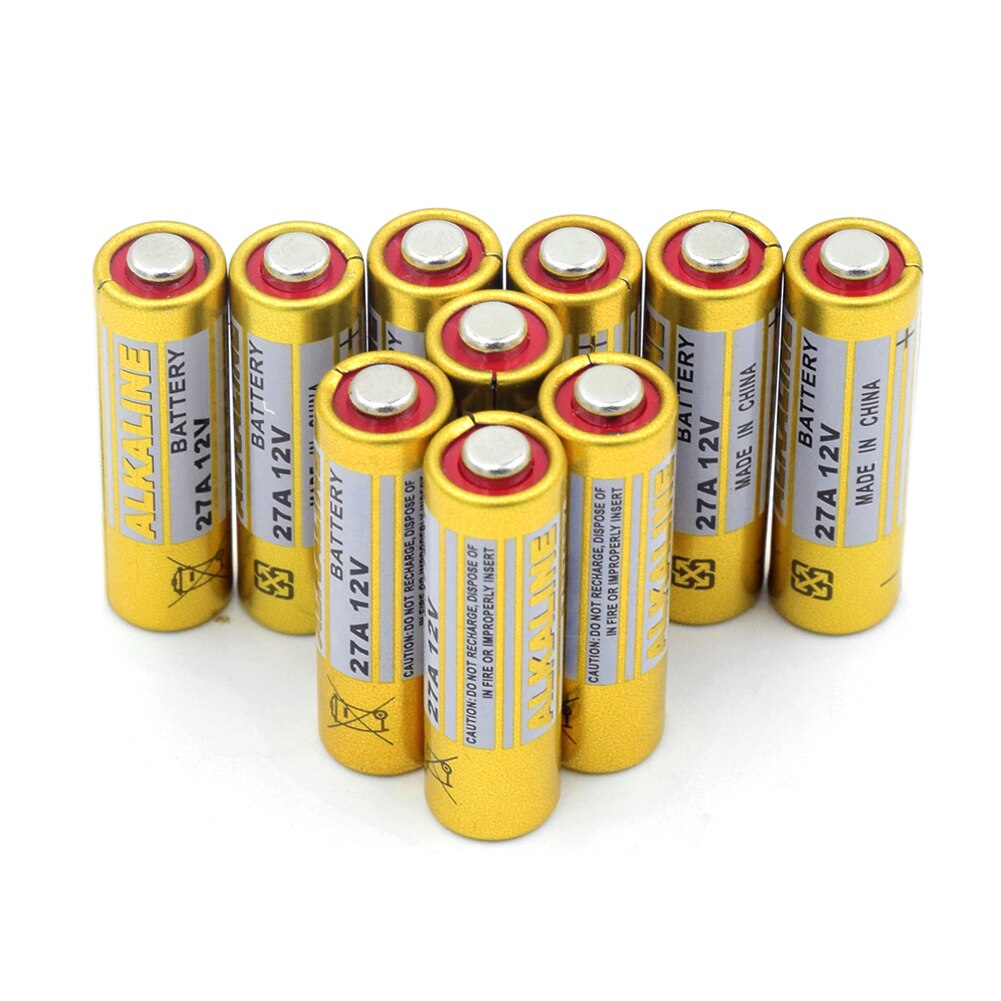 27A MN27 E27A L828 E27 VR27 CA22 Alkaline Battery For Remote Control Alarm Security Devices 12V Alkaline Battery: 10 PCS