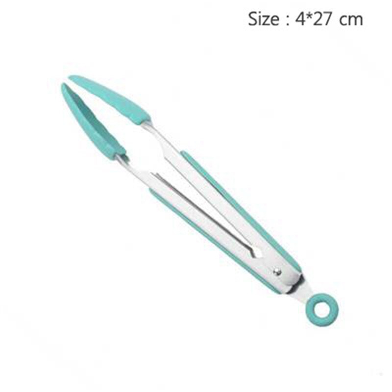 Silicon Kitchen Utensil Set 11 Pieces Kitchenware Set with Wooden Handle Nonstick Cookware Green Kitchen Tools: 10