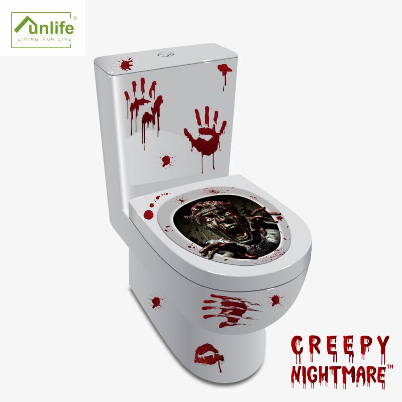 Halloween Toilet Wall Stickers Home Decoration Toilet Series Various Styles Horror Atmosphere Funny KTV Bar