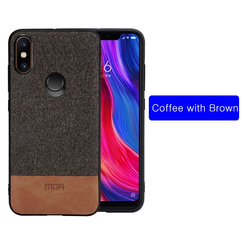 For Xiaomi mi8 case cover mi 8 Explorer Version back cover silicone fabric shockproof case coque capas MOFi mi8 SE case: for mi8 SE / coffee with brown