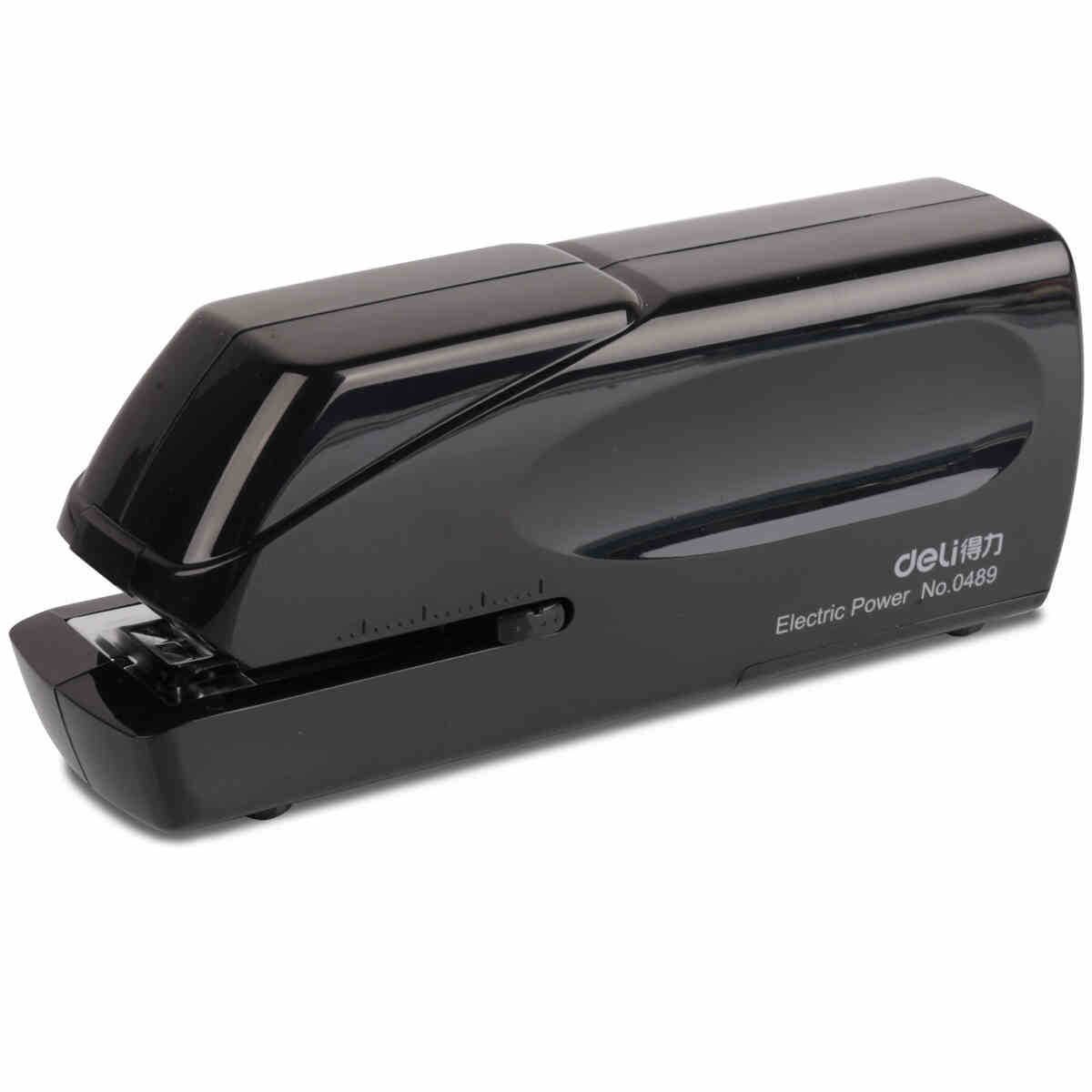 Electric Stapler Heavy Duty Stapler Paper Automatic Binding Stapling Machine Standard For School Office Supplies Stationery: black