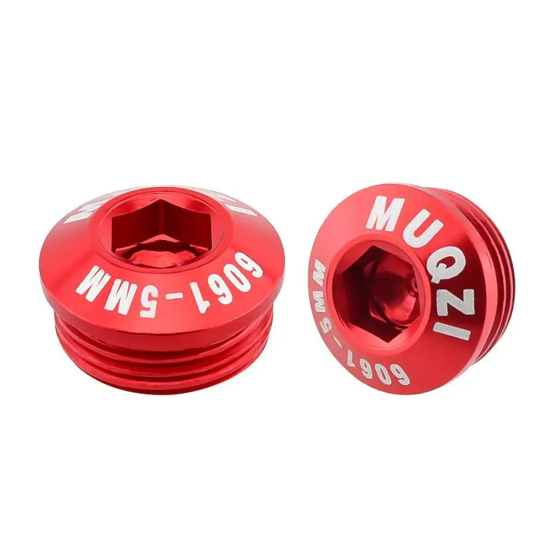 MUQZI 2pcs M14 Pedal Screw Dust Prevention Cover Aluminum Ultralight Pedal Bolt End Cap For Bike: Yellow
