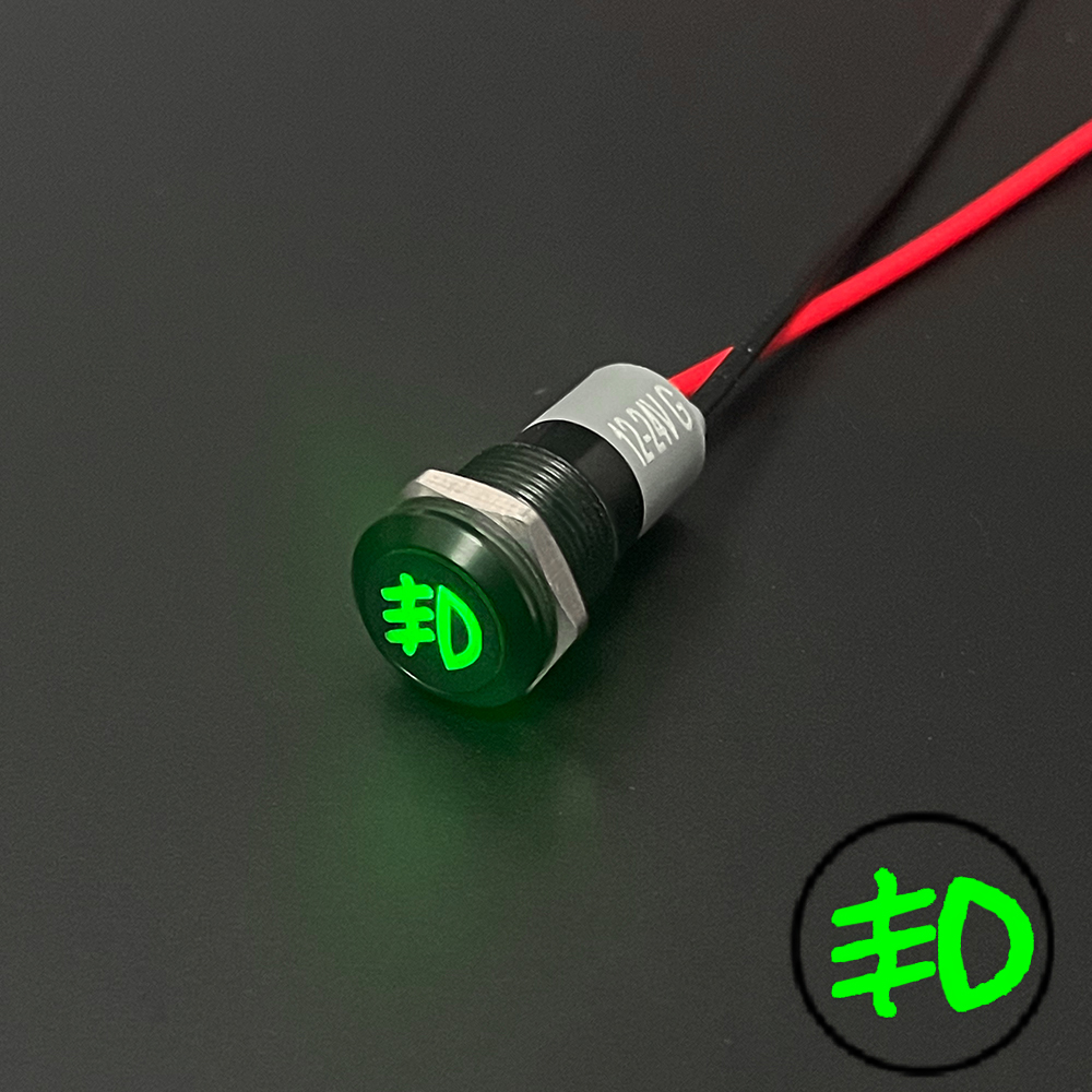 8/12/14MM Black Housing Metal Indicator Light Waterproof Car LED Pilot Signal Lamp Panel Dashboard Warning 12V 24V Customization