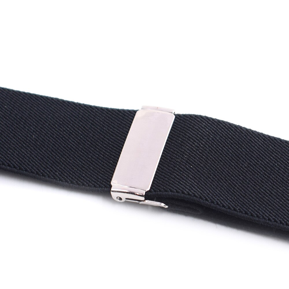 Zwart Werk Bretels Voor Mannen Shirt 4 Snap Haken Zware Big Tall X-Vorm 3.5Cm Breed Verstelbare elastische Broek Broek Bretels