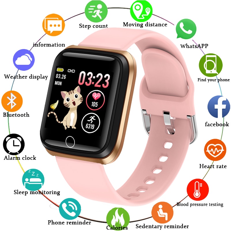 LIGE Smartwatch Women - Fitness Tracker, Heart Rate Monitor, 1.3" TFT Round Display, Life Waterproof
