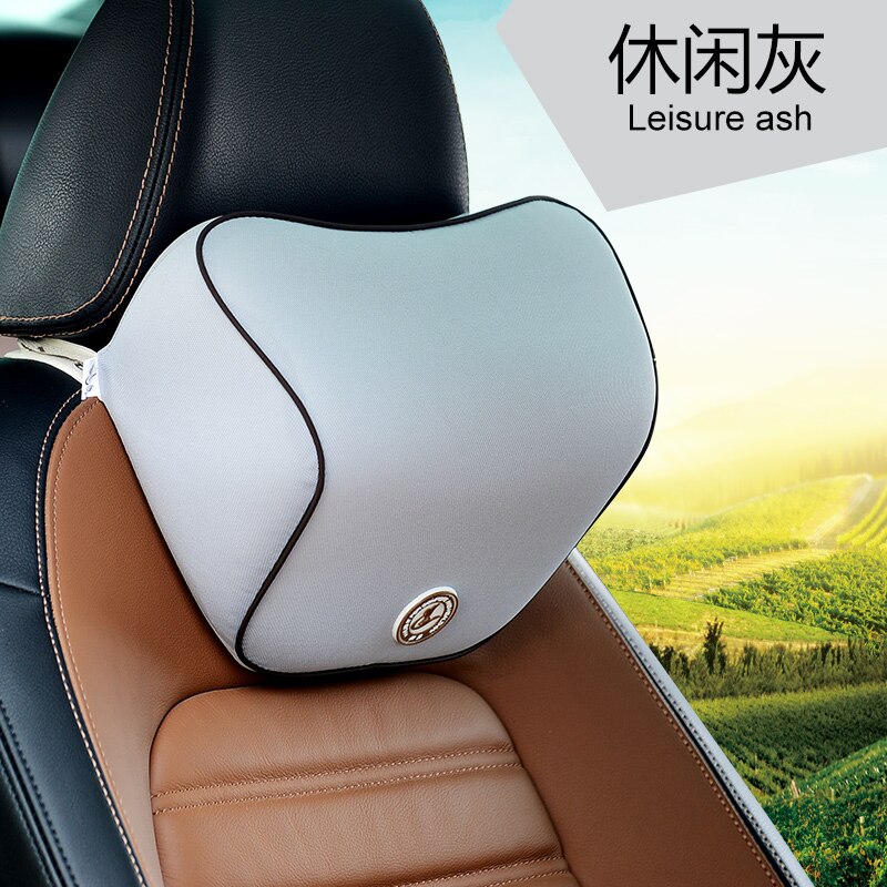 Bilpute nakkestøtte nakkepute minne bomull sortere passform kropp ryggrad kurve ortopedisk pute sete polyester: Grå