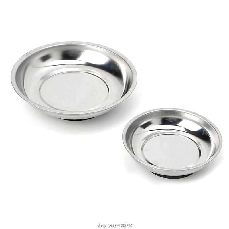 Mini Magnetic Parts Tray Stainless Steel Magnetic Bowl Tool Socket Screw Holder for Bolts/ Nuts/Wrenches/ Small Parts