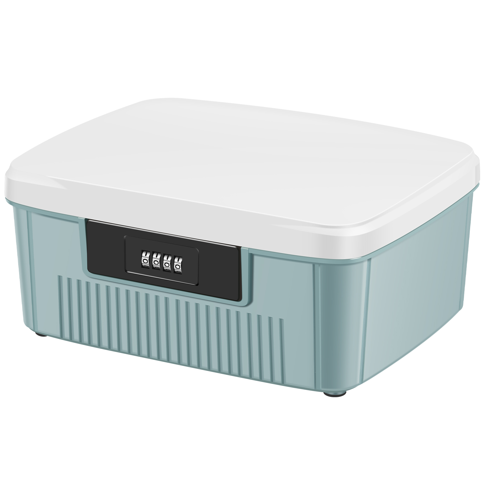 Caja de seguridad con bloqueo de contraseña, organizador de privacidad robusto para el hogar, caja de documentos y identificación, gran capacidad bloqueable para caja de almacenamiento de escritorio: Verde