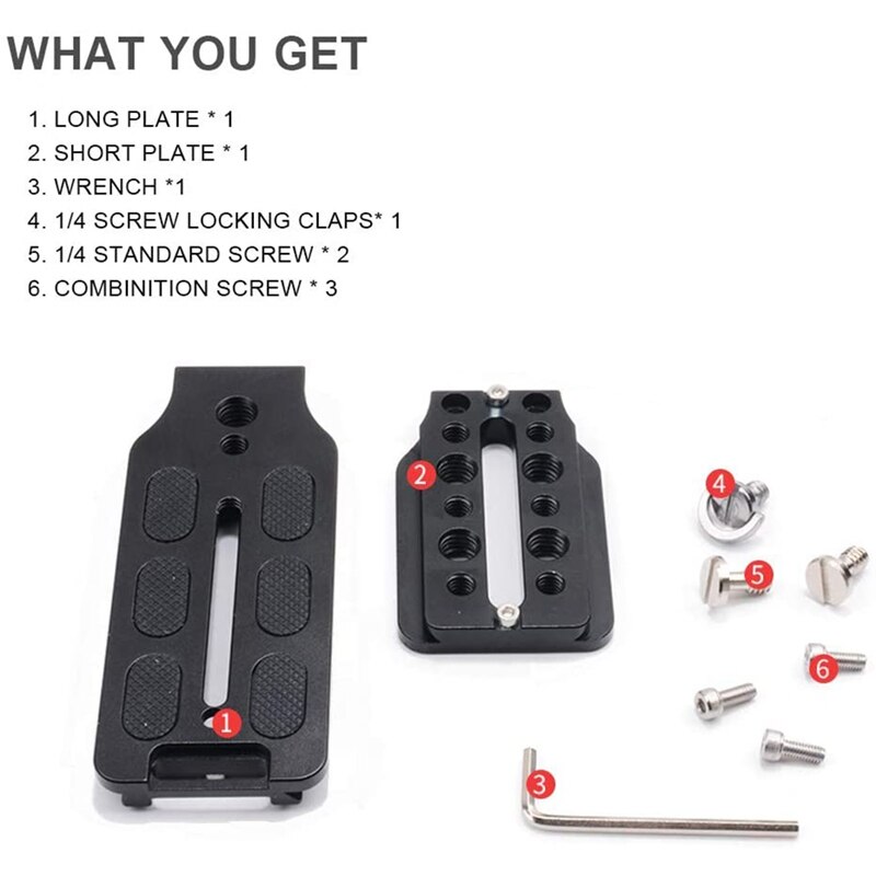 DSLR Camera L Bracket Quick Release Plate Vertical Universal L Bracket with 1/4 Inch Screw Arca Swiss for DSLR Camera