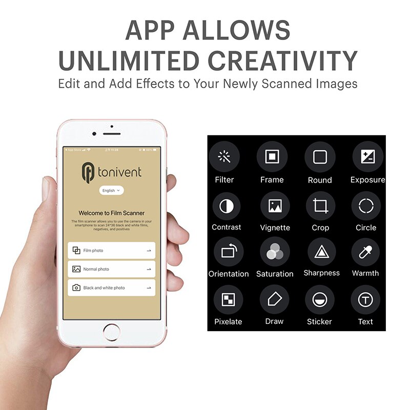 35/135Mm Negatieven En Dia &#39;S Mobiele Film Scanner Vouwen Scanner Met Gratis App Smartphone Camera Kan Spelen En scan Oude Films