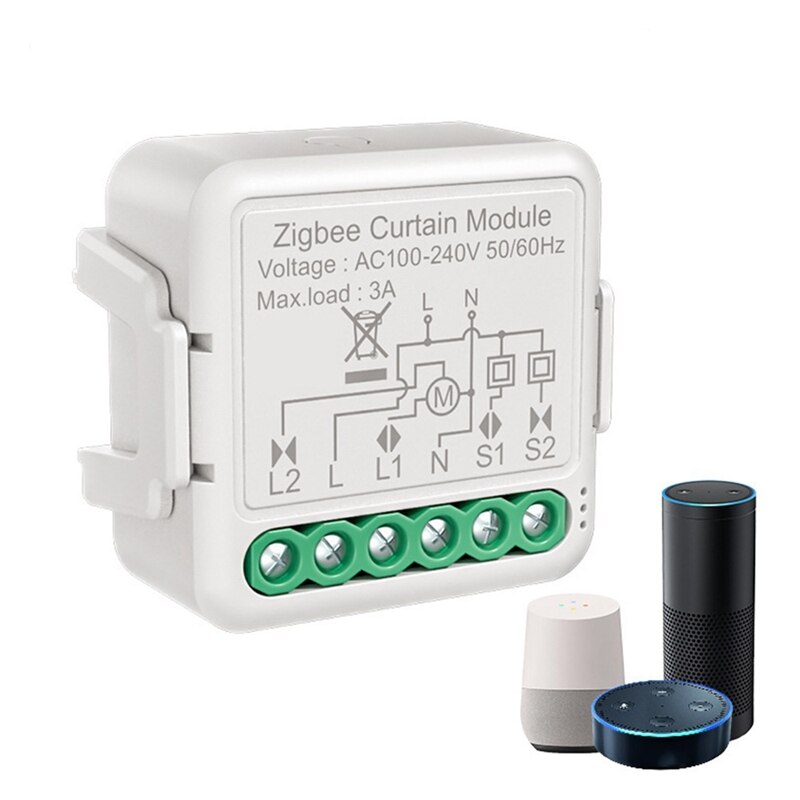 Módulo de interruptor inteligente Zigbee 3,0 para persiana enrollable, módulo de control de persianas motorizadas DIY, compatible con Smart Home, Tuya, Alexa y Google
